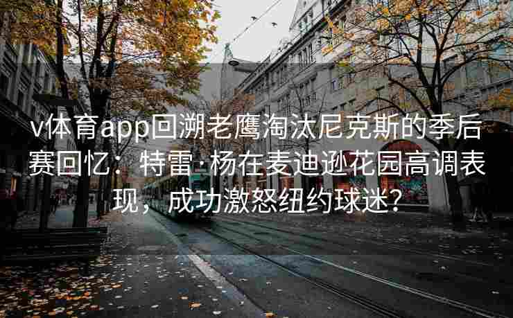 v体育app回溯老鹰淘汰尼克斯的季后赛回忆：特雷·杨在麦迪逊花园高调表现，成功激怒纽约球迷？